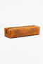 Large Size Genuine Calfskin Single Compartment Premium Pen Holder – Leather Pen Case Yellow - 2
