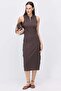 Women's Polo Neck Sleeveless Midi Dress