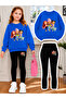 Girl's Crew Neck Sweatshirt and Leggings Set