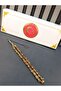 Gold Leathered Tesbih with Black Tassel