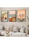 Modern Triple Panel for Home - Silver Frame
