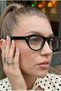 Rigel Vintage Black Frame Ultra Light Blue Block Blue Light Filter Women's Glasses - 3