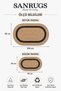 Jute and Straw Mat, Bathroom Mat Set, Set of 2 60X100Cm and 40X60Cm, Water Absorbent, Oval Carpet - 5