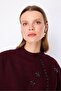 Bead Embroidered Half Sleeve Knitwear Sweater 10309 - 3