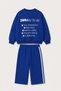 Unisex Children's Cotton Top and Bottom Set with Back Print Detail - 2