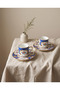 Bleu Royale Luxury 2-Person Coffee Cup Set 4 Pieces - Blue / Floral Pattern & Gold Gilt - 2