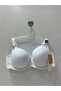 Breathable Fabric Underwire and Non-Support C Cup Gathering Bra - White
