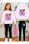 Girl's Crew Neck Sweatshirt and Leggings Set