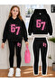 Girl's Crew Neck Sweatshirt and Leggings Set