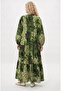 Women's Alessinew 100% Viscose Maxi Length Green Long Summer Dress - 5
