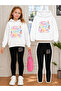 Girl's Crew Neck Sweatshirt and Leggings Set