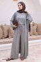 Flowy Casual Gray Three-Piece Set