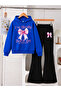Girl's Hooded Sweatshirt and Spanish-Cut Leggings Set