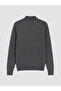 Ozmarka New Season Gray Zippered Stand Collar Men's Knitwear Sweater - 6
