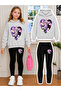 Girl's Crew Neck Sweatshirt and Leggings Set