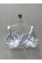 Breathable Fabric Underwire and Non-Support C Cup Gathering Bra - White - 2