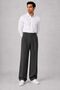 Men's High Waist Pleated Fabric Trousers Oversize Loose Fit Dark Gray - 4