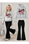 Girl's Hooded Sweatshirt and Spanish-Cut Leggings Set