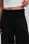 Three-Thread Ruffled Curved Camisole with Waist Pockets, Adjustable Elastic Ultra Loose Barrel Fit Baggy Pants/Sweatpants