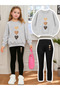 Girl's Crew Neck Sweatshirt and Leggings Set