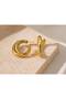 Line Gold Color Tarnish-Resistant Steel Earrings