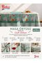 Flower Garden Patterned Tablecloth 150X150 cm Stain Resistant Waterproof