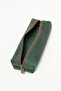 Large Size Genuine Calfskin Single Compartment Premium Pen Holder – Leather Pen Case Khaki - 5