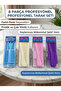 Tb Multi-Purpose 8-Piece Professional Hair Comb Set - Cutting, Dyeing, and Blow-Drying Comb Set, Color in Stock Will Be Sent - 3