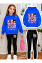 Girl's Crew Neck Sweatshirt and Leggings Set