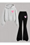 Girl's Hooded Sweatshirt and Spanish-Cut Leggings Set