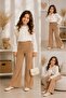 Girls' Spanish Style Stretchy Leggings – Beige & Black - 2
