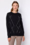 Stone Embroidered Knitwear Sweater 10321 - 3