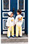 Unisex Cotton Plain Suit with Stripe Detail - 3