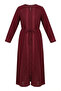 Şile Bezi Zippered Robe 9696-04 Claret Red - 6