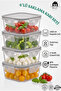 Set of 4 Square Storage Containers (4X1400 ml) - Airtight with Lockable Leak-Proof Lids, Bpa-Free Food and Refrigerator Organizer