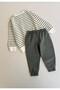 Striped Sweatshirt Set 2-8 Years Green Striped - 3