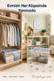 2-Pack 20 Liter Transparent Toy Box, Lockable Lid, Kids' Room Organizer, Storage Container Organizer - 4