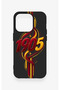 iPhone 14 Pro Compatible Yellow Red Ivy Patterned Silicone Case - 2