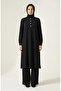 Aerobin Fabric Button Detailed Hijab Double Set 4150-05 Black - 3