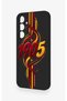 Samsung A35 Compatible Yellow Red Ivy Patterned Silicone Case - 4