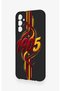 Samsung A14 Compatible Yellow Red Ivy Patterned Silicone Case - 4