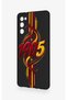 Samsung S20Fe Compatible Yellow Red Ivy Patterned Silicone Case - 4