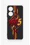 Realme C55 Compatible Yellow Red Ivy Patterned Silicone Case - 2