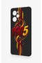 Poco X5 Pro Compatible Yellow Red Ivy Patterned Silicone Case - 4