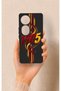 Vivo V40 Compatible Yellow Red Ivy Patterned Silicone Case