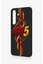 Samsung S25Fe Compatible Yellow Red Ivy Patterned Silicone Case - 4
