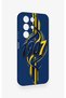 Realme C85 5g Compatible Yellow Navy Blue Ivy Patterned Silicone Case - 3