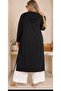 Plus Size Sandy Slit Stylish Long Belted Cardigan - 3