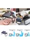 Multifunctional Bedside Laptop Table, Adjustable Folding Computer Desk with Angled Work Surface, Convenient Side Table with Cup Holder, Durable Construction and Portable Design, Perfect for L - 5
