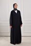 Birit Detailed Modal Abaya Navy Blue - 4